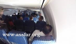 تشقق مقصورة الركاب في طائرة أمريكية